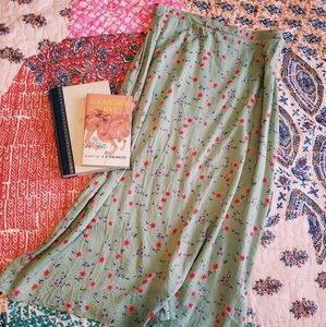 VTG DITSY FLORAL MIDI SKIRT